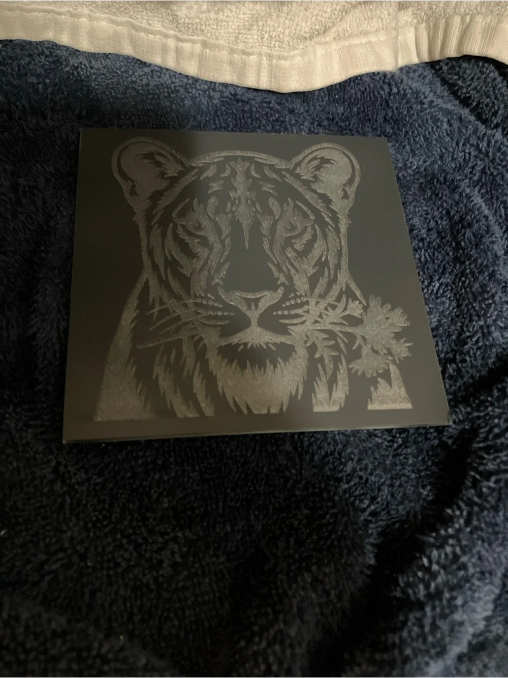 Lioness Flame In Eyes Etched Glass Mirror Candle Coaster Women Motivation